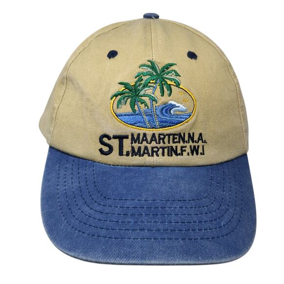 ST. Maarten N.A Martin F.W.I Slideback Baseball Cap Multicolor One Size 6 Panel - Picture 1 of 8
